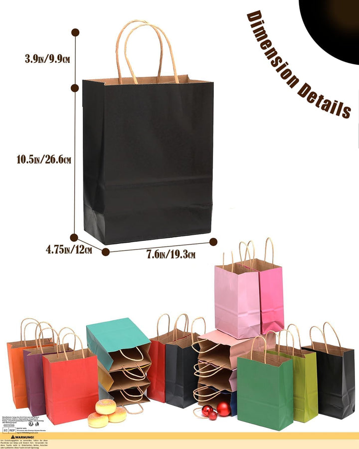 Gcardist Medium 16Pcs Krafttaschen mit Griffen 27x21x11cm Geschenktaschen 16 Verschiedene Senior Far