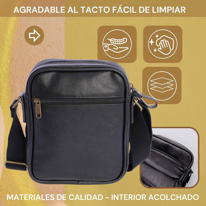 Coronel Tapiocca Herren Umhängetaschen Luigi Schultertaschen, Einheitsgrösse Schwarz, Schwarz
