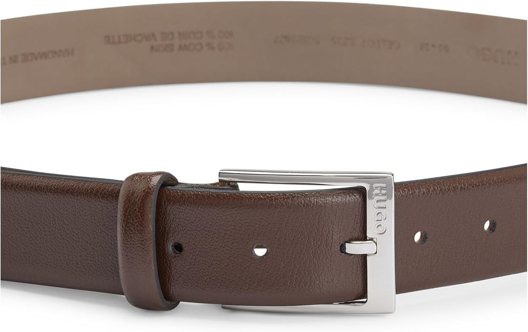 HUGO Herren Gürtel 80 Braun (Dunkelbraun 202), 80 Braun (Dunkelbraun 202)