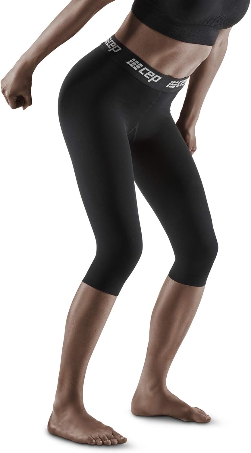 CEP – SKI 3/4 Base Tights für Damen | Warme Skiunterwäsche mit Kompression in schwarz | Grösse S