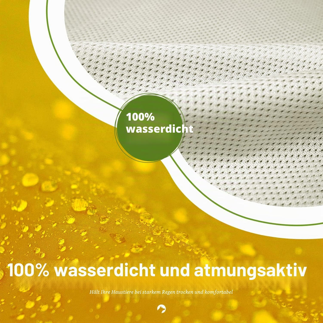 Zellar Hunderegenmantel mit Kapuze &amp; Kragenloch &amp; Sicheren Reflektierenden Streifen, Ultraleichte At