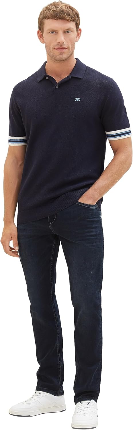 TOM TAILOR Herren Josh Regular Slim Jeans mit Stretch 31W / 34L 10170-blue Black Denim, 31W / 34L 10