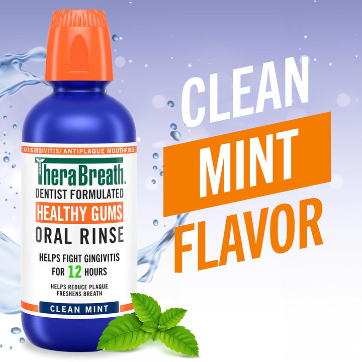 TheraBreath 24 Hour Healthy Gums Periodontist Formulated Oral Rinse, 16 Ounce (Pack of 2)