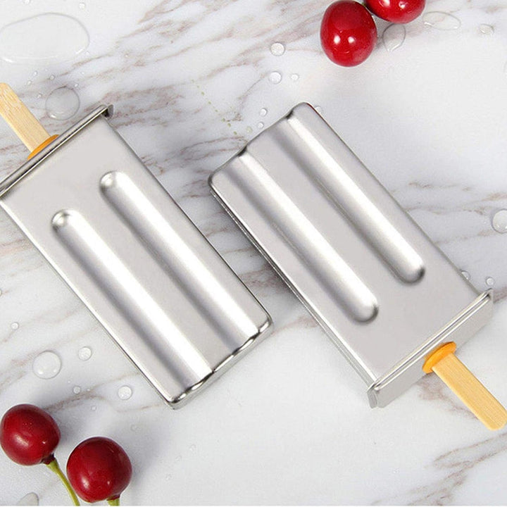 Edelstahl 10 Stück DIY Eis Popsicle Form Eis Form und selbstgemachte ideal für Innen- und Aussenbere
