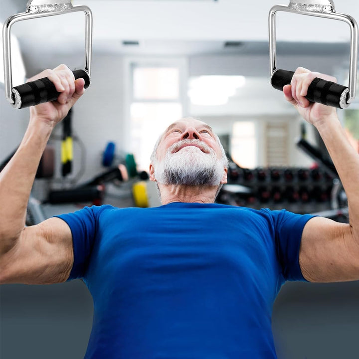 Namvo Steigbügelgriff mit Gummigriff – LAT-Pulldown-Aufsatz für Kabelmaschinen. Vielseitiges Workout