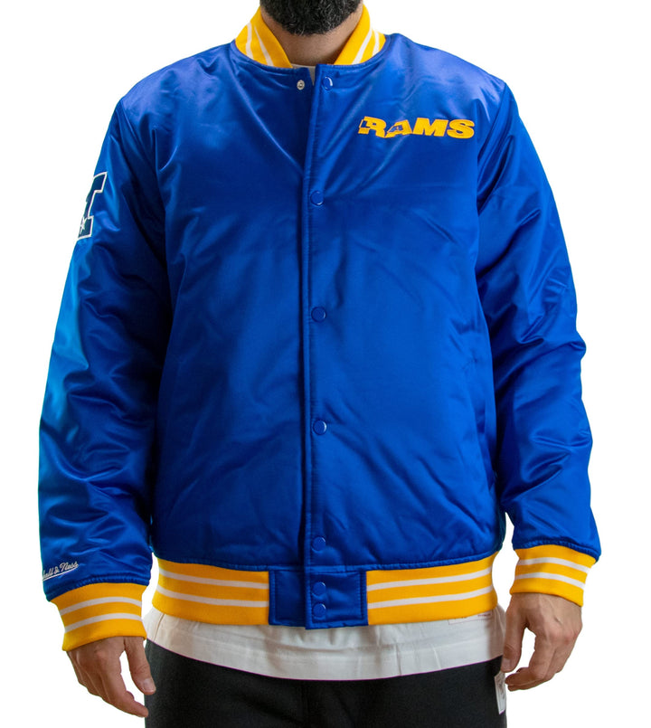 Mitchell & Ness NFL Heavyweight Satin Jacket S Los Angeles Rams - Royal, S Los Angeles Rams - Royal