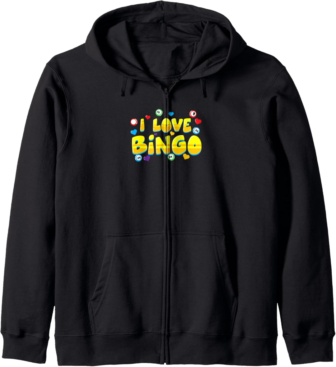 Funny Bingo Player Gift - I Love Bingo Graphic Art Kapuzenjacke