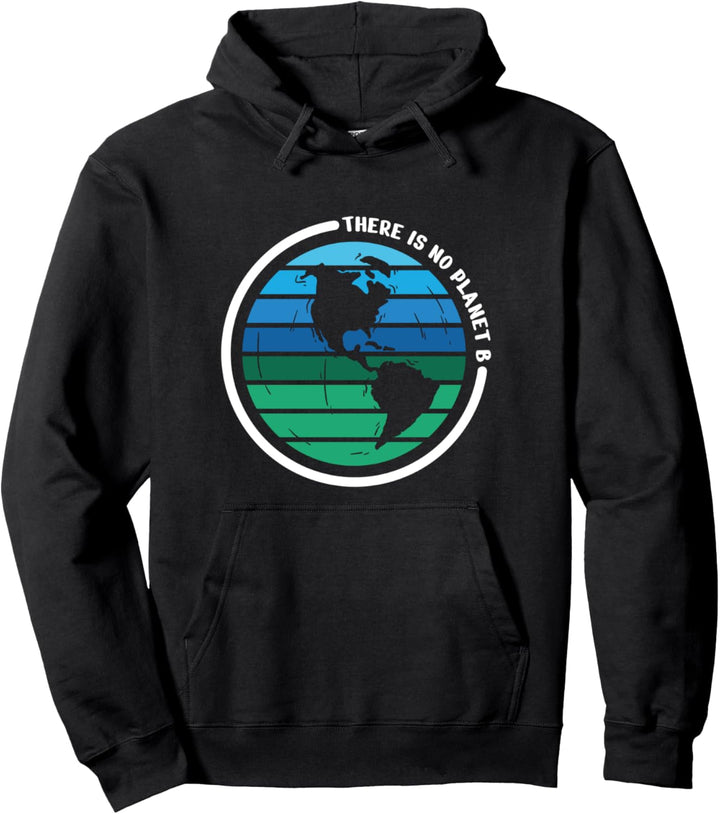 Es gibt kein Planet B Climate Change Retro Style Earth Day Pullover Hoodie