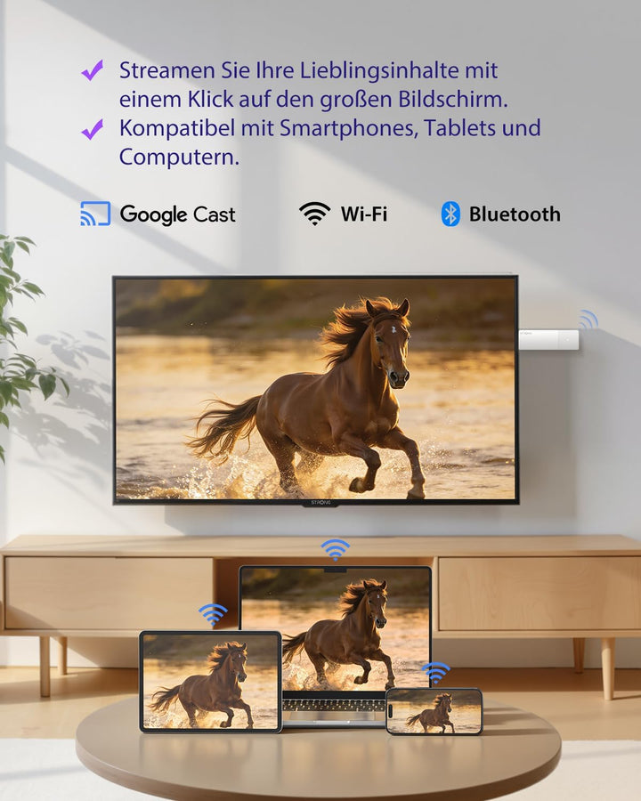 STRONG LEAP-AIR 4K UHD TV Stick, Android 11, WiFi, Google Sprachassistent, HDR10+, Dolby Audio & Dol