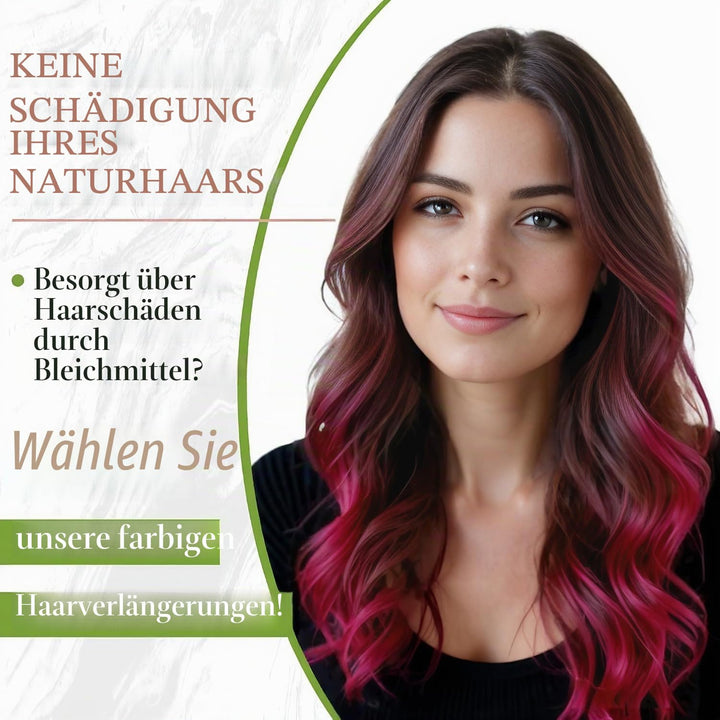RUNATURE Echthaar Extensions Microring Rosa 50cm Microring Extensions Echthaar 1g Glatt Haarverlänge