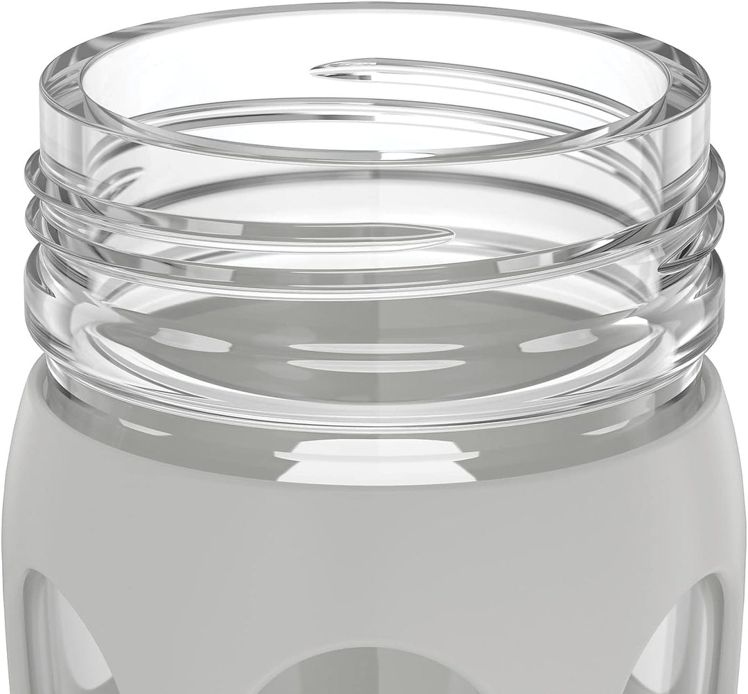 Lifefactory 624 ml Active Flip Cap Glas Wasserflasche 624 ml Cool Grey 22oz Cool Grey, 651 ml Grau -