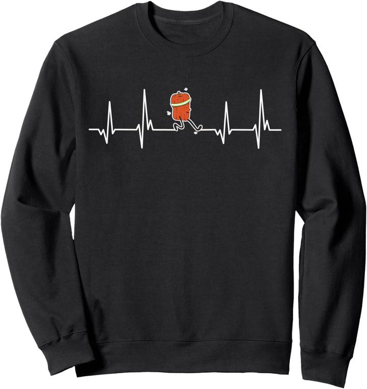 Herzschlag Gemüse Vegan Veganer Veganismus Vegetarier Sweatshirt