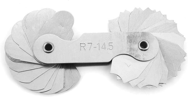 4Pcs Radiuslehre R0.3-1.5/ R1-6.5/ R7-14.5/ R15-25