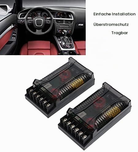 2 Stück Auto-Lautsprecher Frequenz Teiler, 300W 2-Wege-Audio-Crossover-Übers Tromschutz Universal-Wä