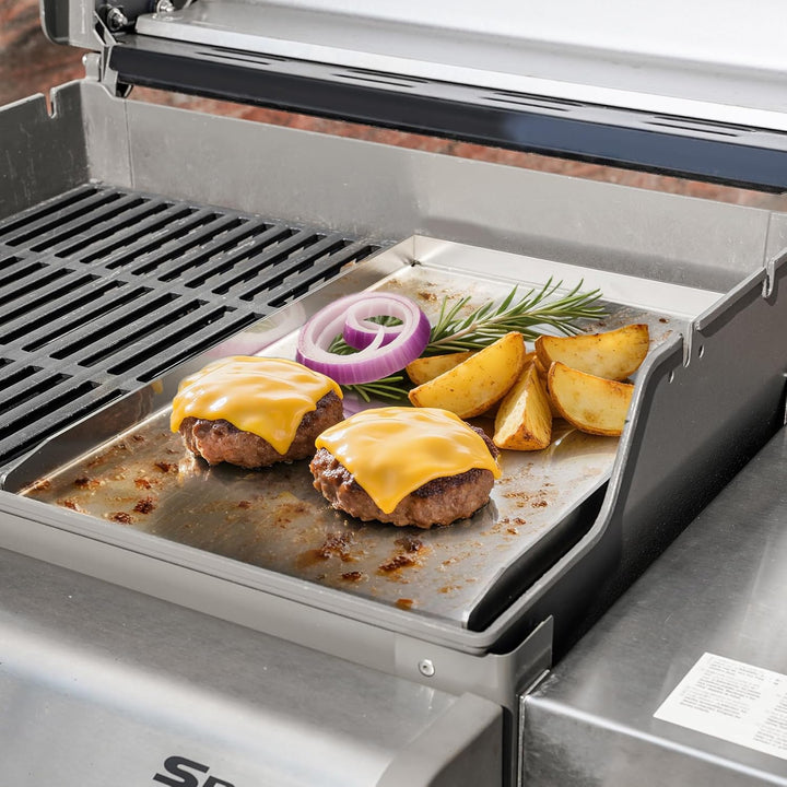 Onlyfire Edelstahl Grillplatte Plancha Kochplatte für Weber Spirit &amp; Genesis Gas Grill Modelle 44 x