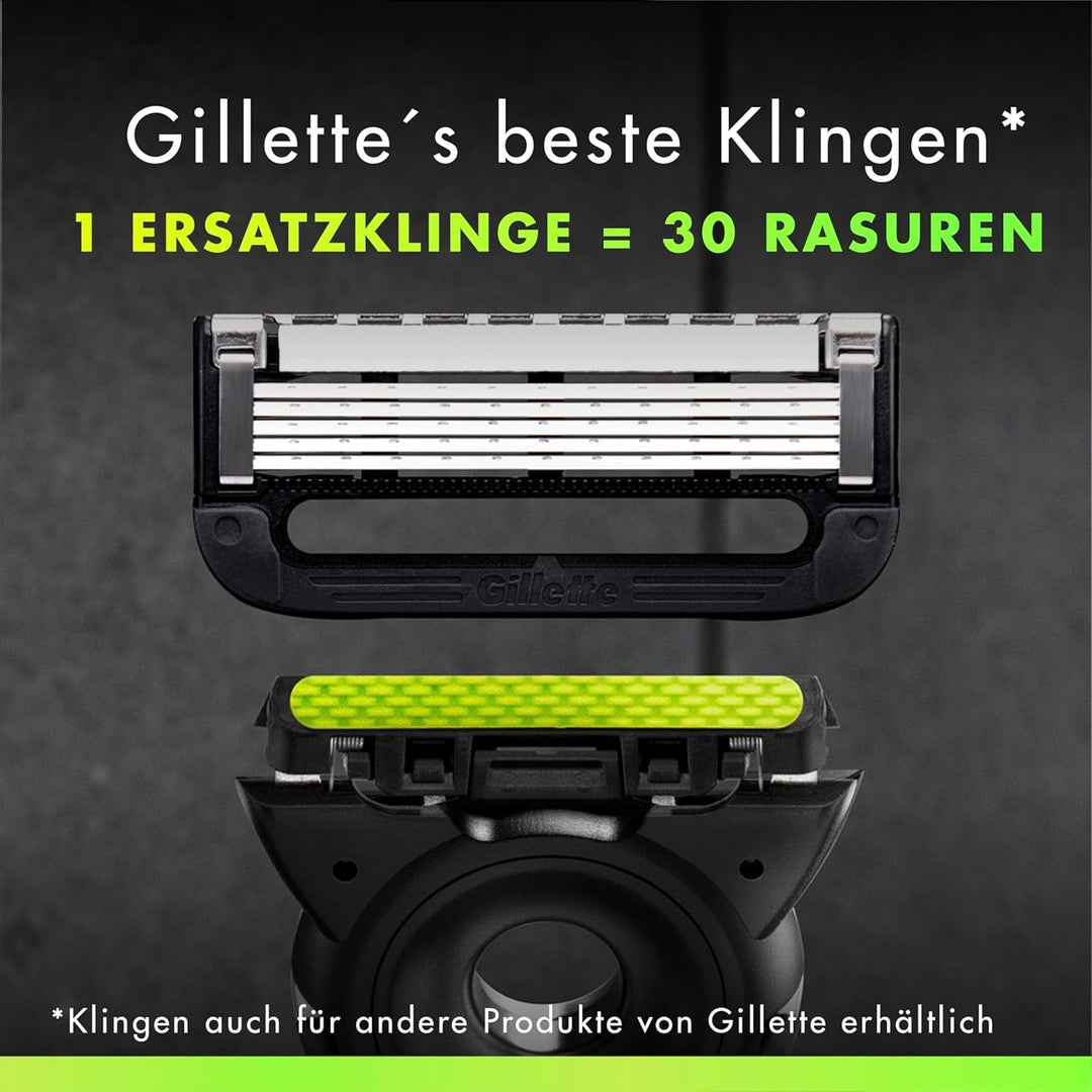 Gillette Labs Nassrasierer Herren, Rasierer mit Reinigungs-Element + 5 Rasierklingen, Valentinstag G