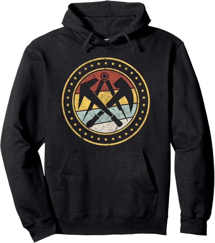 Retro Vintage Zunft Dachdecker Pullover Hoodie