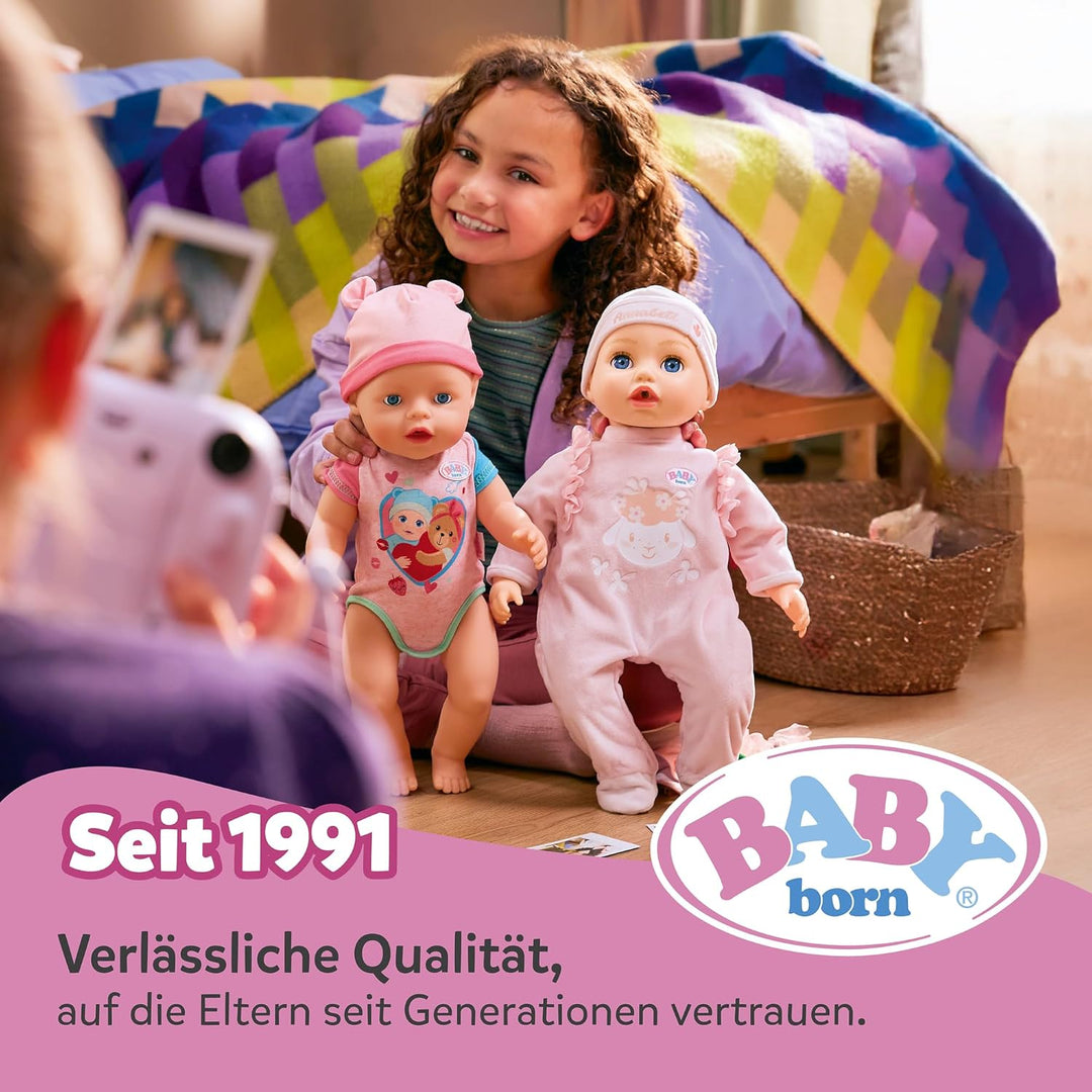 Baby Born Mantel Set mit Kleid, Leggings und Kapuze mit Ohren für 43cm Puppen