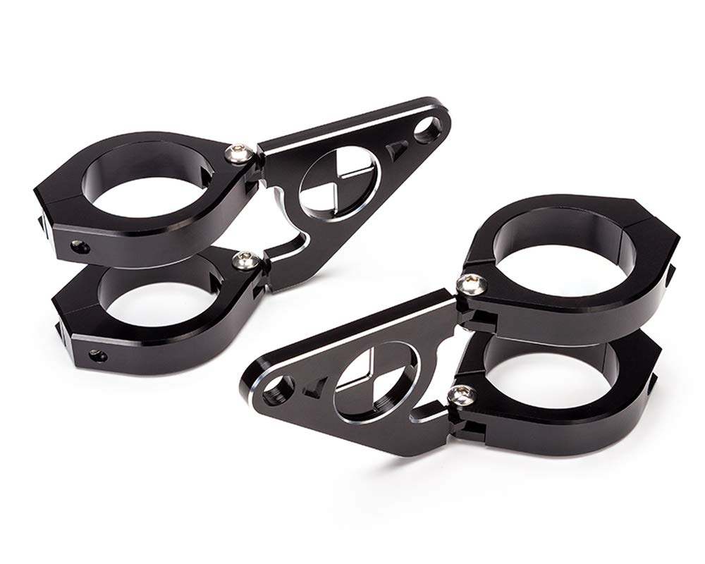 Motorrad Scheinwerfer-Halter Passend Für BMW Cafe Racer Projekt - Schwarz, 38-39mm, 38-39mm
