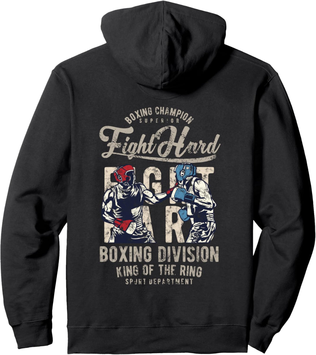 Boxsport Boxer Retro Vintage Motiv Pullover Hoodie