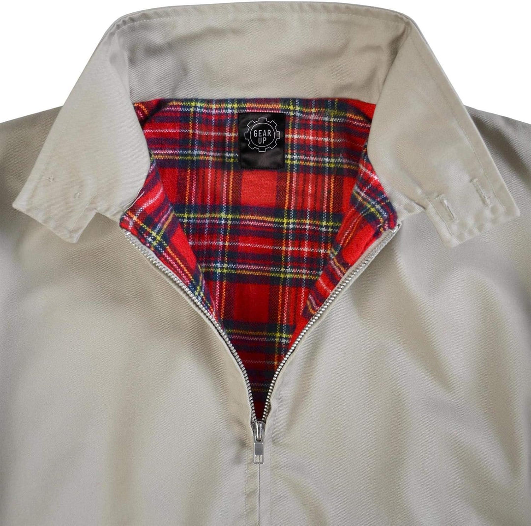 Original GearUp® Harrington Jacke English Style in 12 verschiedenen Designs wählbar, Beige