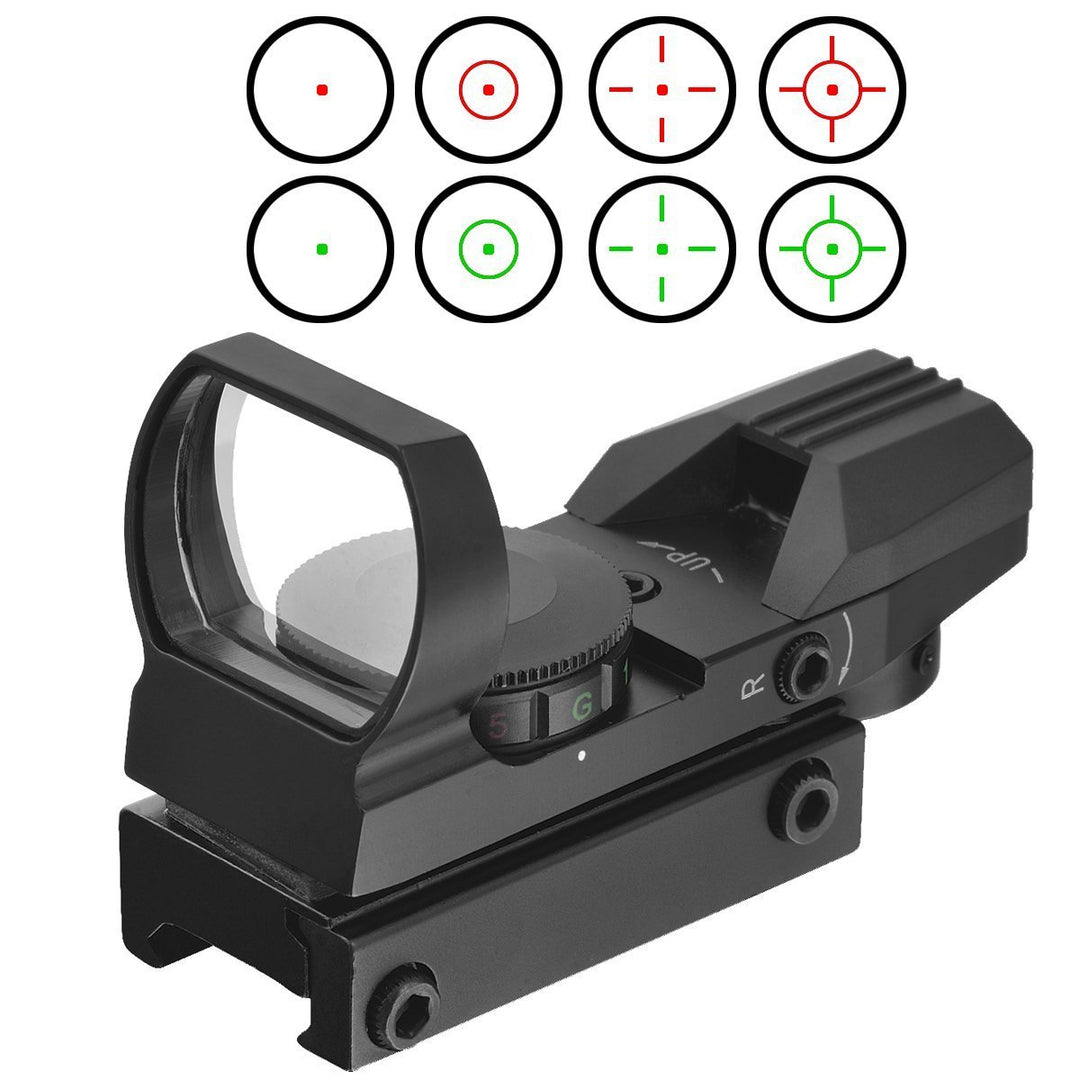 Red Dot Visier Sight Scope Leuchtpunktvisier Reflexvisier Reflex Sight Red Green mit Tactical 4 Reti