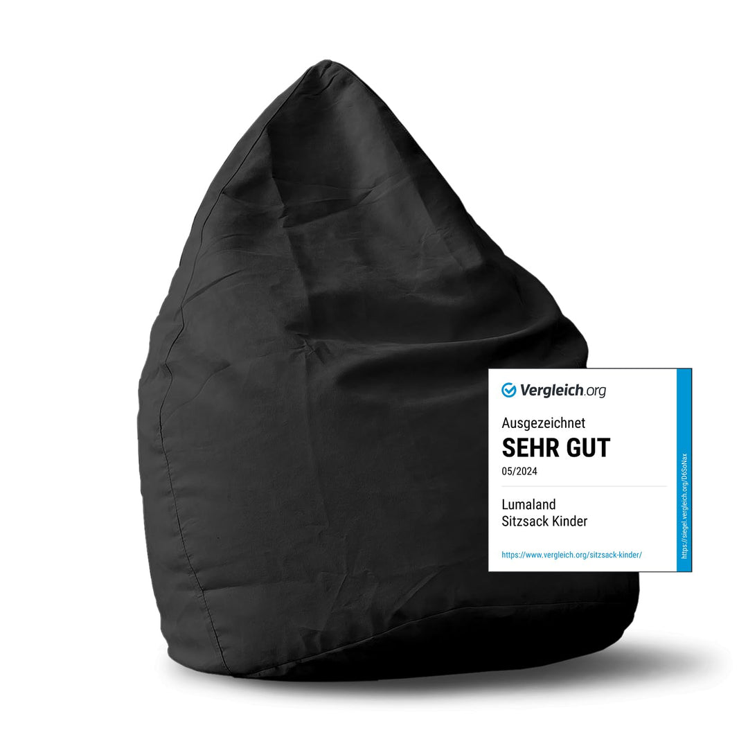 Lumaland Sitzsack Luxury 60x45cm | Microvelours Beanbag mit extra weichem & robustem Stoff | Für Erw