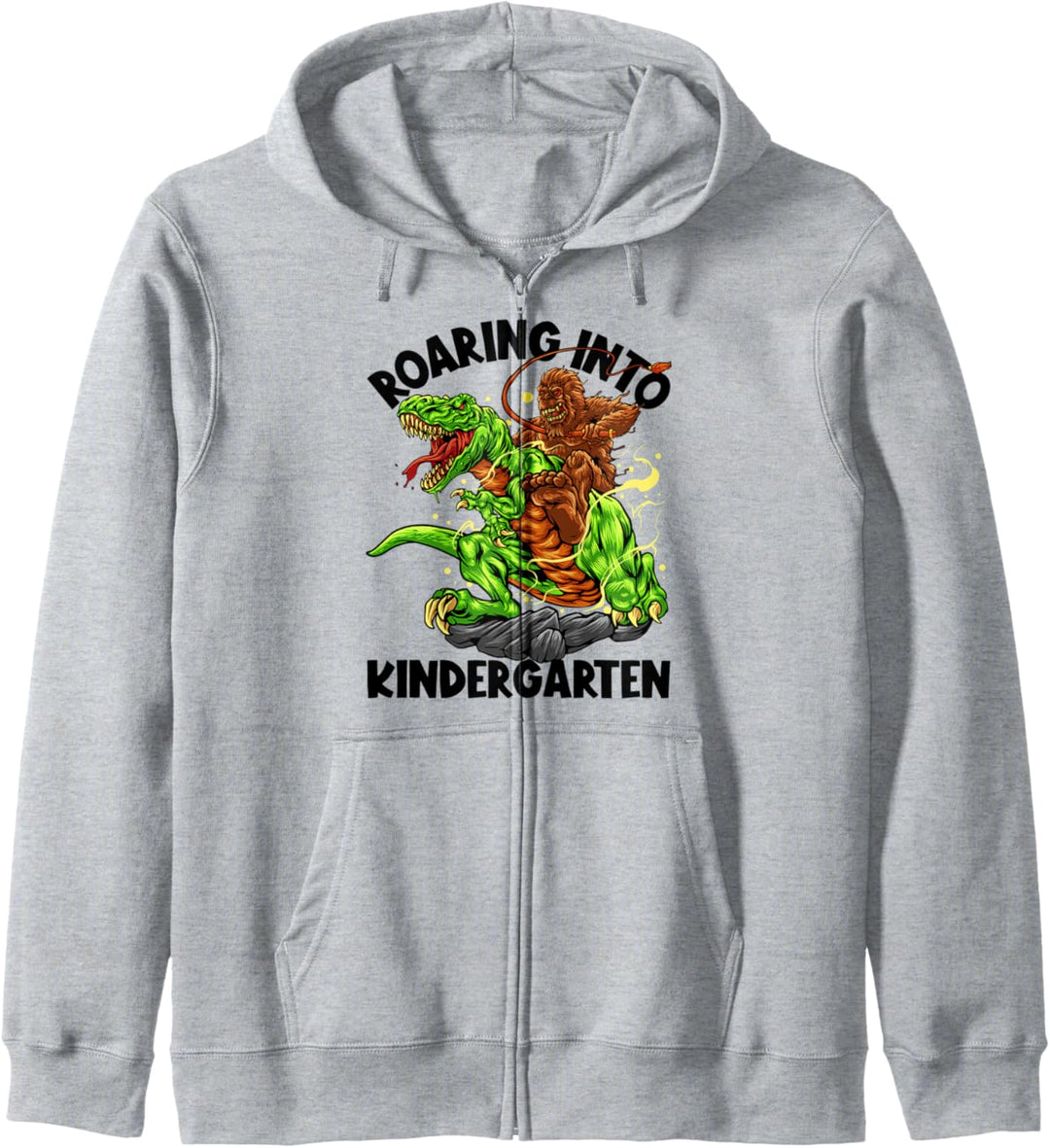 Roaring Into Kindergarten Bigfoot On Dinosaurier Back To School Kapuzenjacke