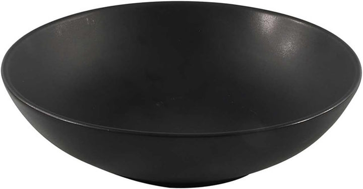 Suppenteller 4er Set Tiefteller Salatteller - Steingut - Schwarz Matt - Ø 20,5 cm