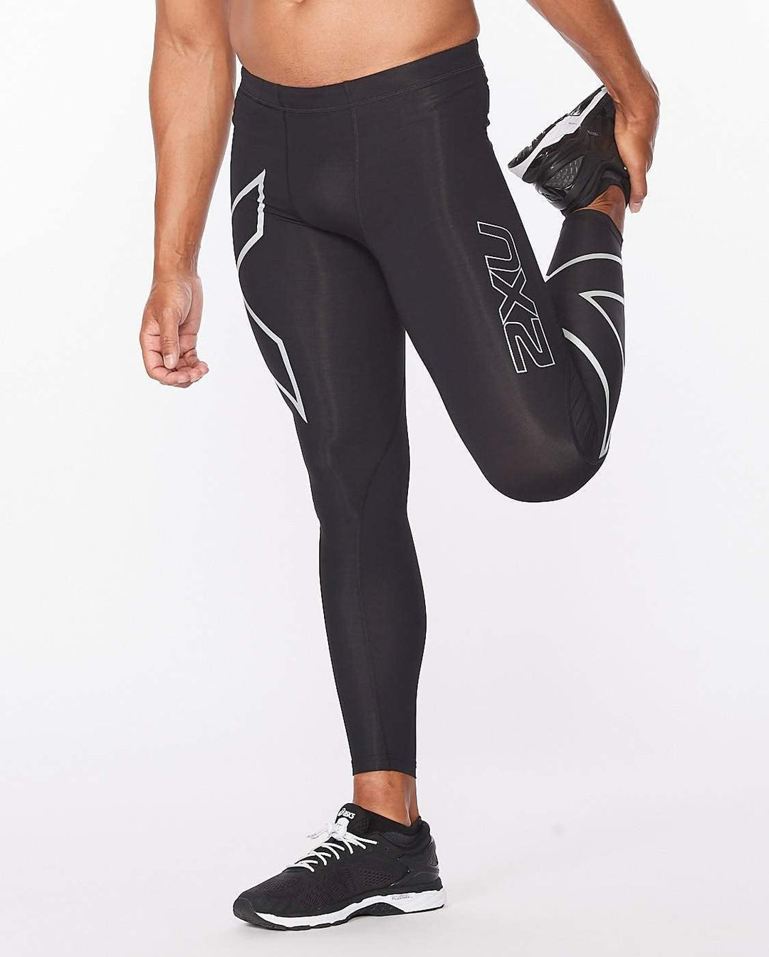 2XU Herren Core Kompressionsstrumpfhose S Schwarz/Silber, S Schwarz/Silber
