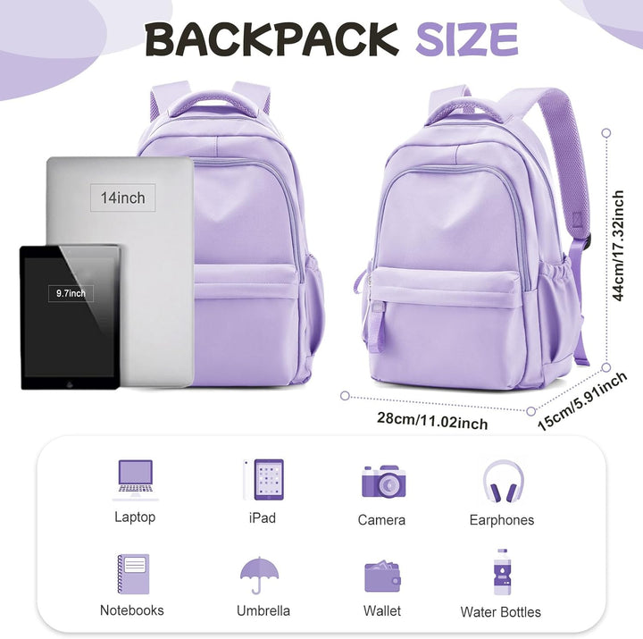 WEPLAN Schulrucksack Mädchen Jungen Rucksack Schule Teenager,Wasserdicht Rucksack School Bag,Schulra
