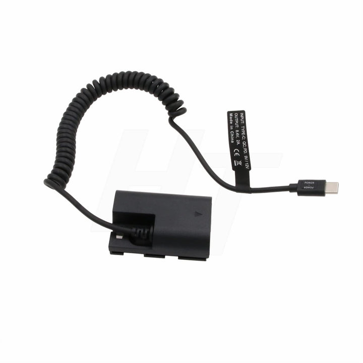Power Bank PD QC USB Typ C auf LP-E6 Dummy Akku für Canon R5 R6 5D3 7D BMPCC 4K Zacuto EVF Kamera