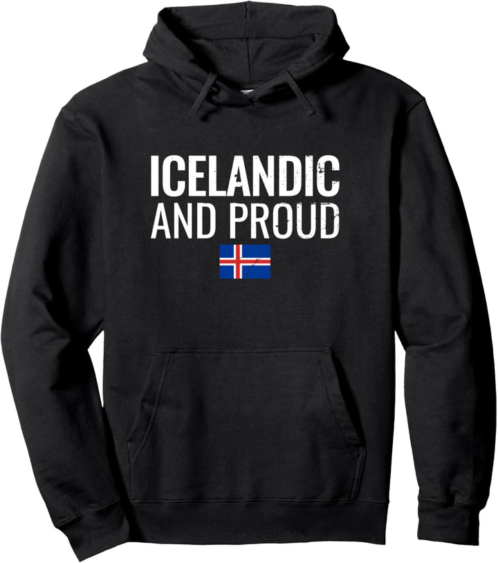 Icelandic And Proud Island Isländische Flagge Isländer Pullover Hoodie