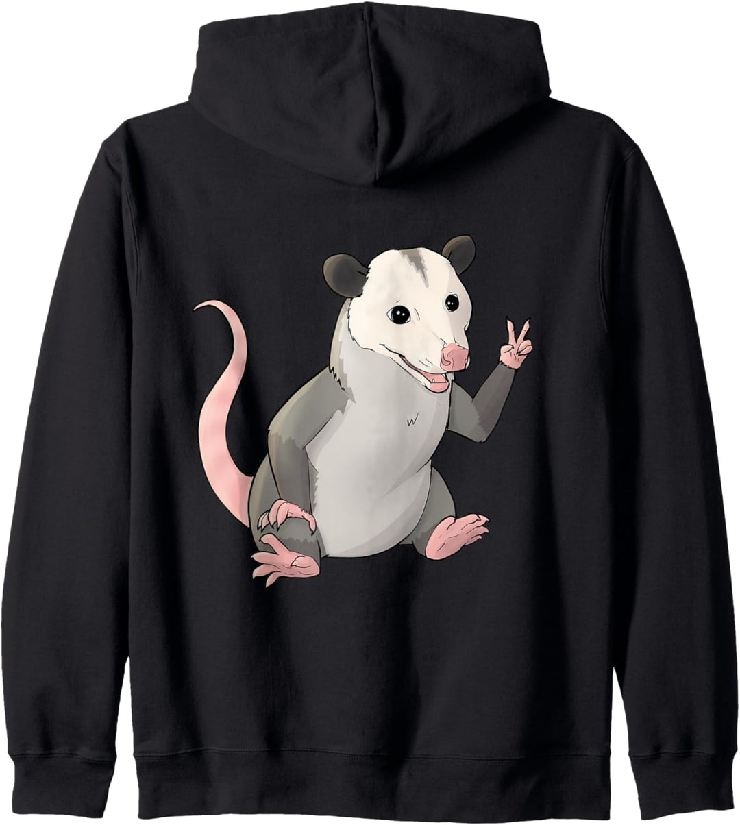 Glückliches sitzendes Opossum Kapuzenjacke