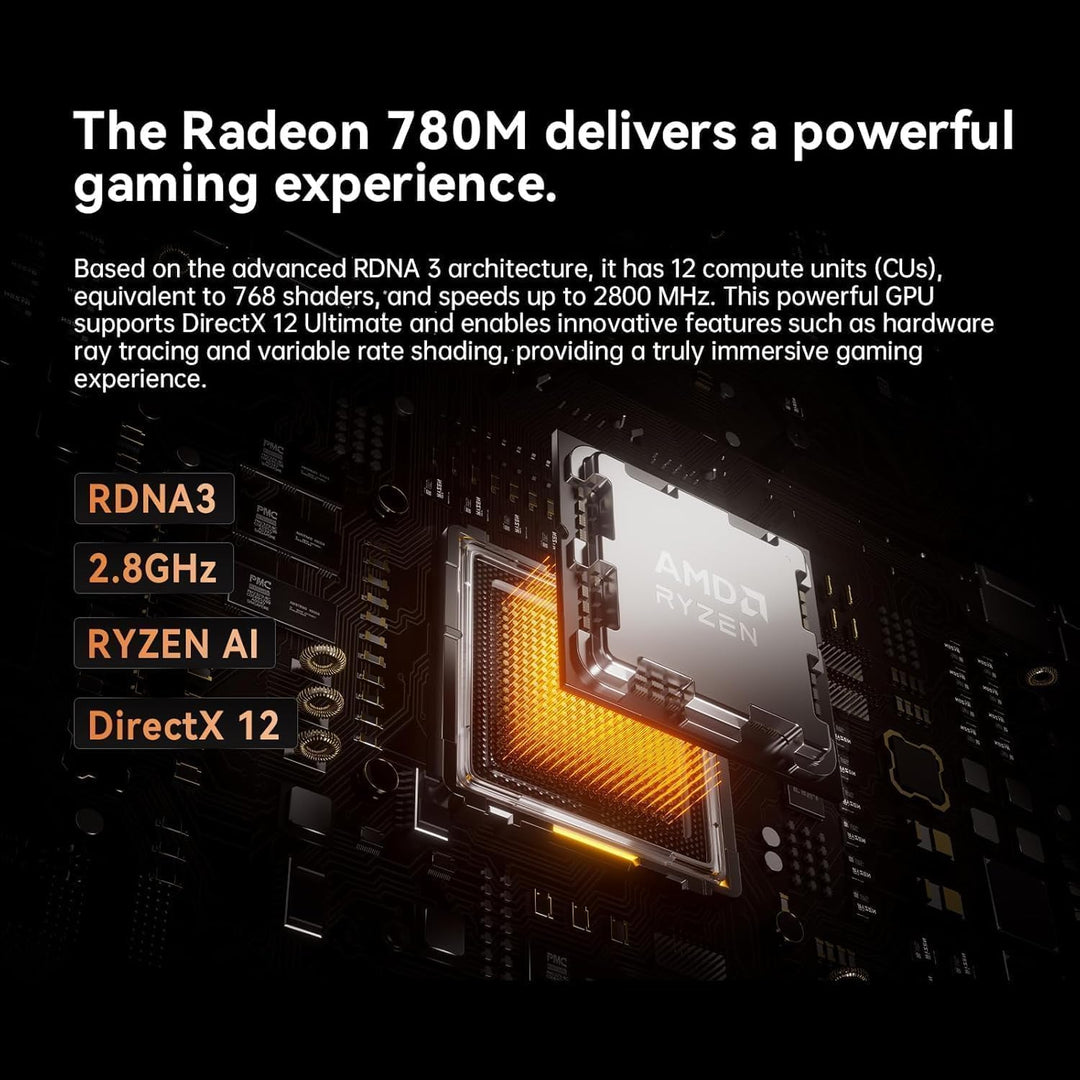 MINIS FORUM UM790 Pro Mini-PC AMD Ryzen 9 9 7940HS nur 5,2 GHz 32 GB DDR5 1TB SSD mit AMD Radeon 780