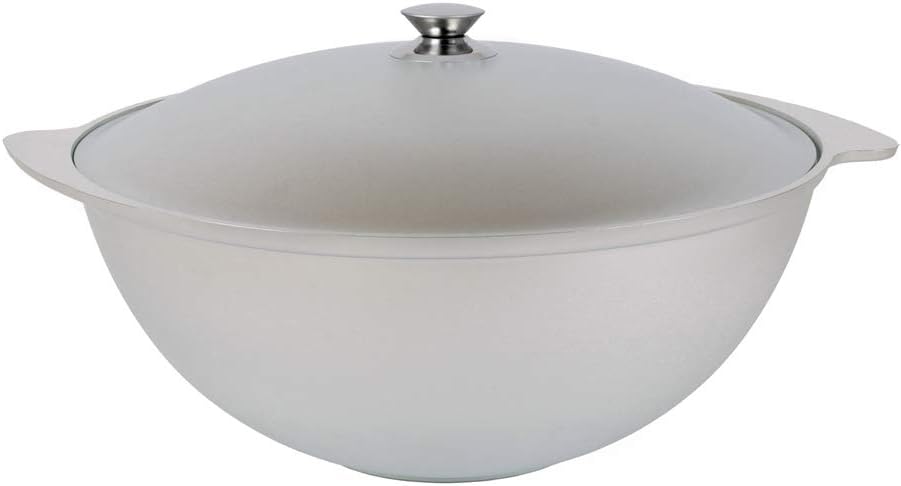 rukauf. Set Utschak, 45 cm + 15 Liter Kasan Kazan aus ALU + Schaumlöffel - Feldküche Gulasch-Kessel