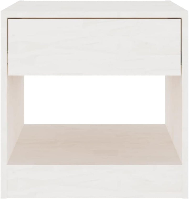 homiuse 40x31x40 cm Nachttische Weiss NachtkäStchen Night Stand Schubladen Schubladenbox Holz Bedsid