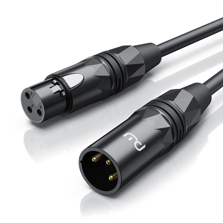 CSL - 10m Mikrofonkabel - XLR Stecker auf XLR Buchse - Audio Kabel - je 4 Farbringe: rot blau gelb g