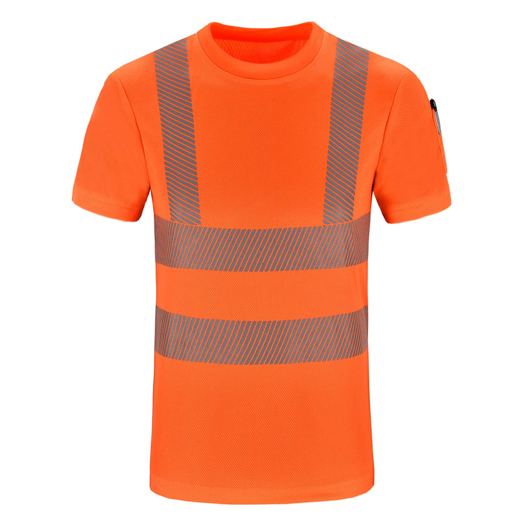 AYKRM Unisex Warn T-shirt T-Shirt L Orange-de-new, L Orange-de-new
