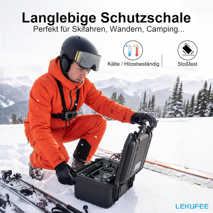 LEKUFEE wasserdichte Hartschalen-Tragetasche für DJI Osmo Action 6,Osmo Action 5 Pro/4/3,Standard Co