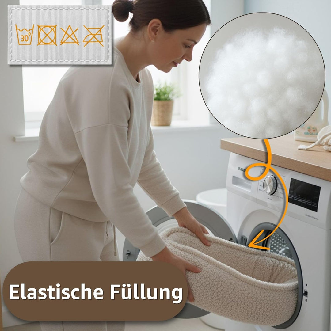 Babynest Nestchen Baby aus boucle - Babynestchen Neugeborene Nest für Kinder Bett und Babybett tragb
