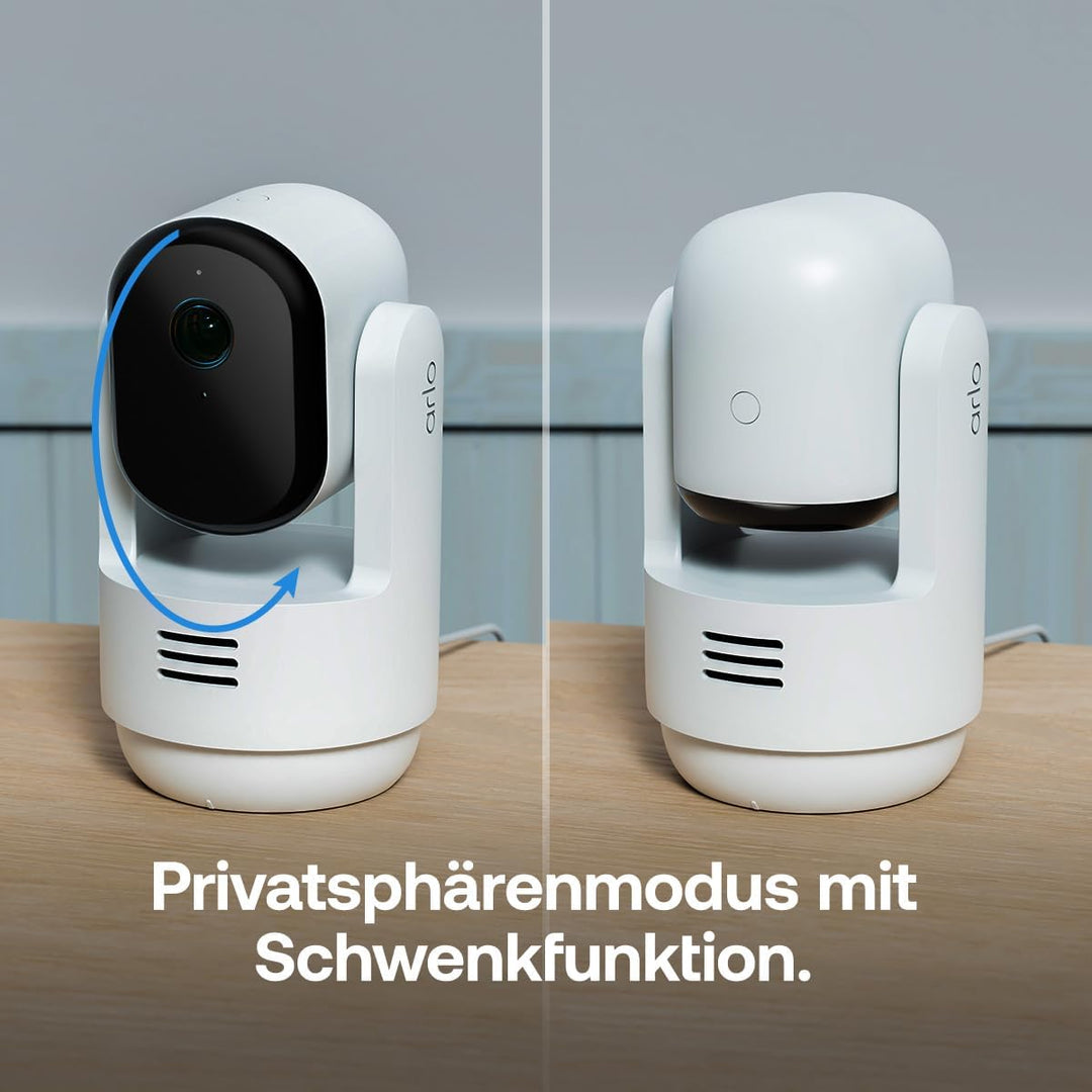 Arlo Indoor 3 PTZ 2K Überwachungskamera Innen, 1er Set, 360º Schwenkbar, 2-Wege-Audio, Bewegungsverf