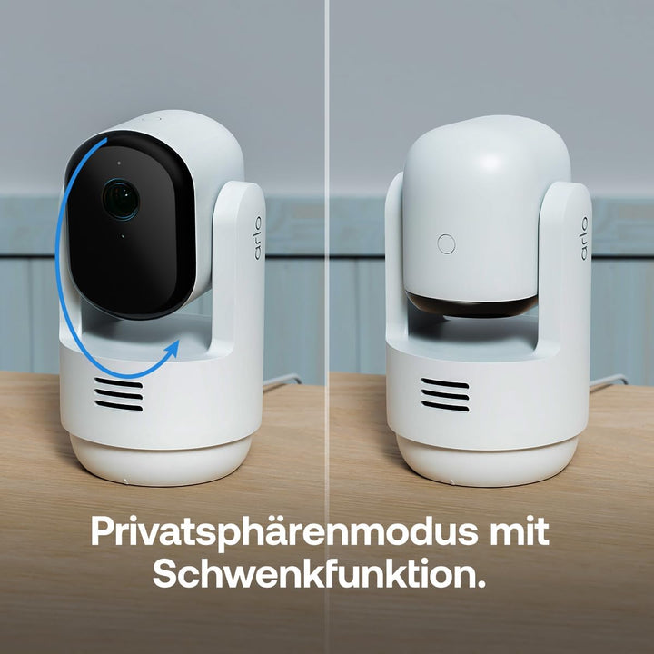 Arlo Indoor 3 PTZ 2K Überwachungskamera Innen, 1er Set, 360º Schwenkbar, 2-Wege-Audio, Bewegungsverf