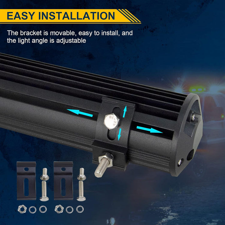 Willpower 38cm 216W LED Arbeitsscheinwerfer Bar LED Scheinwerfer 12V 24V mit Kabelbaum Flutlicht Ref