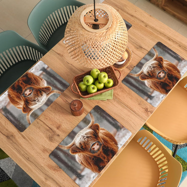 KitchenYeah© Platzsets Abwaschbar 6-Teilig 45x30 cm Tischsets Platzdeckchen rutschfeste Platzset Unt