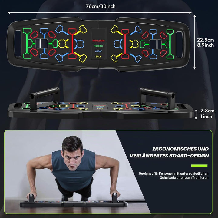 Premium Liegestützbrett Set Push Up Board Verbessertes Konzept 2024 Liegestütze Brett Liegestützgrif