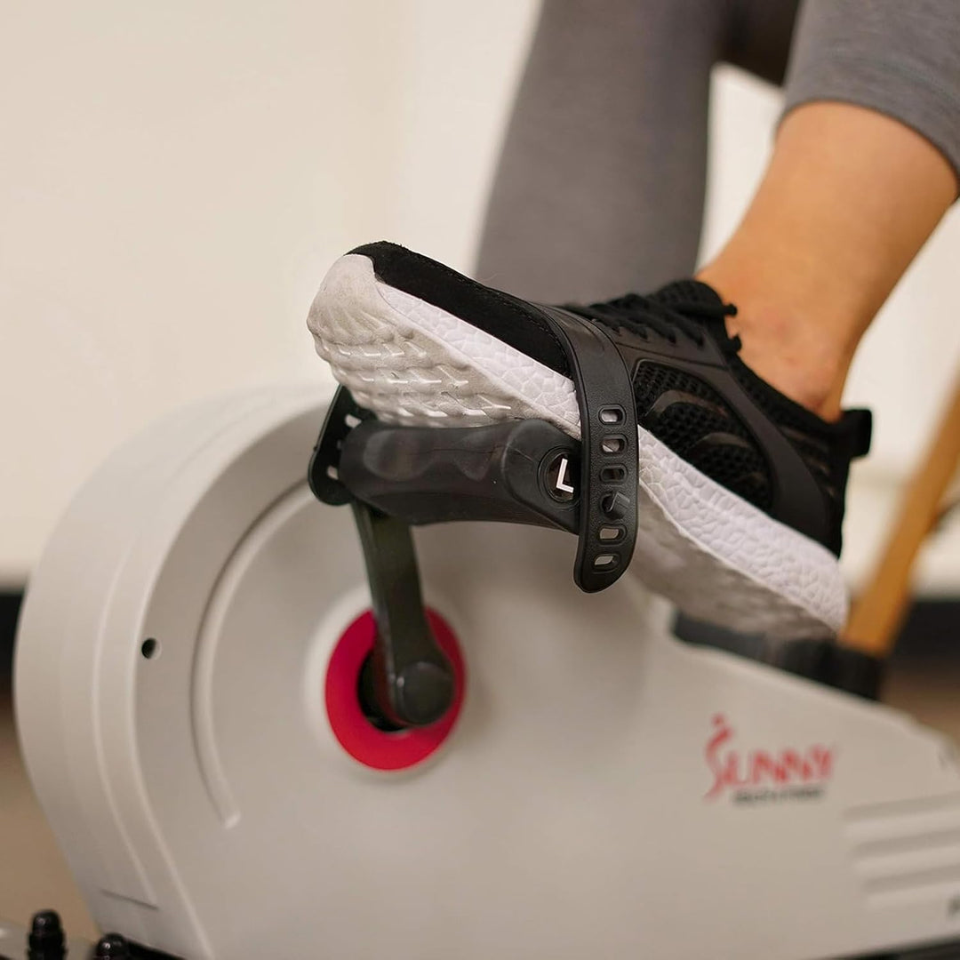 Sunny Health &amp; Fitness Smart-Heimtrainer, Untertisch-Mini-Pedaltrainer mit Doppelfunktion für Senior