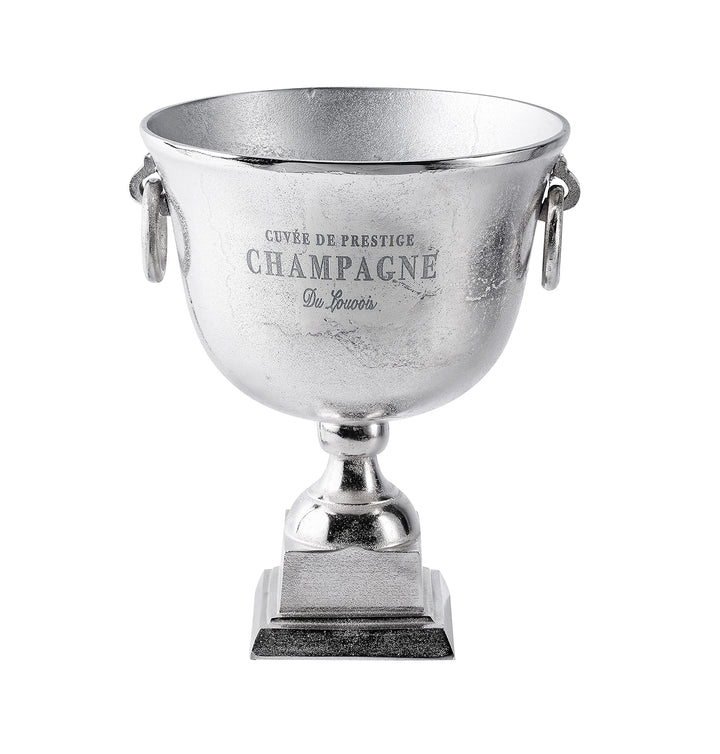 MichaelNoll Champagnerkühler, Champagnerschale, Flaschenkühler, Aluminium, Silber, Standfuss, Sektkü