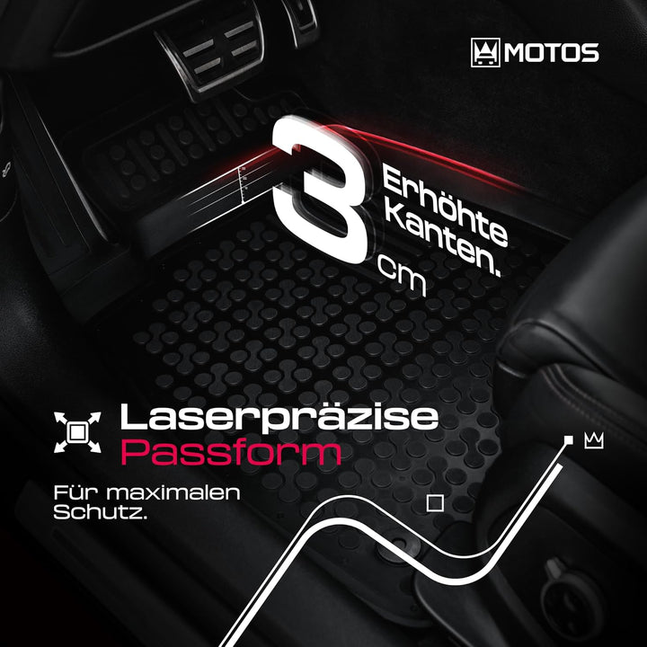 M MOTOS Satz Gummifussmatten und Kofferraummatten für Ford S-MAX II ab 2015 Verbessern Sie Ihren Rei