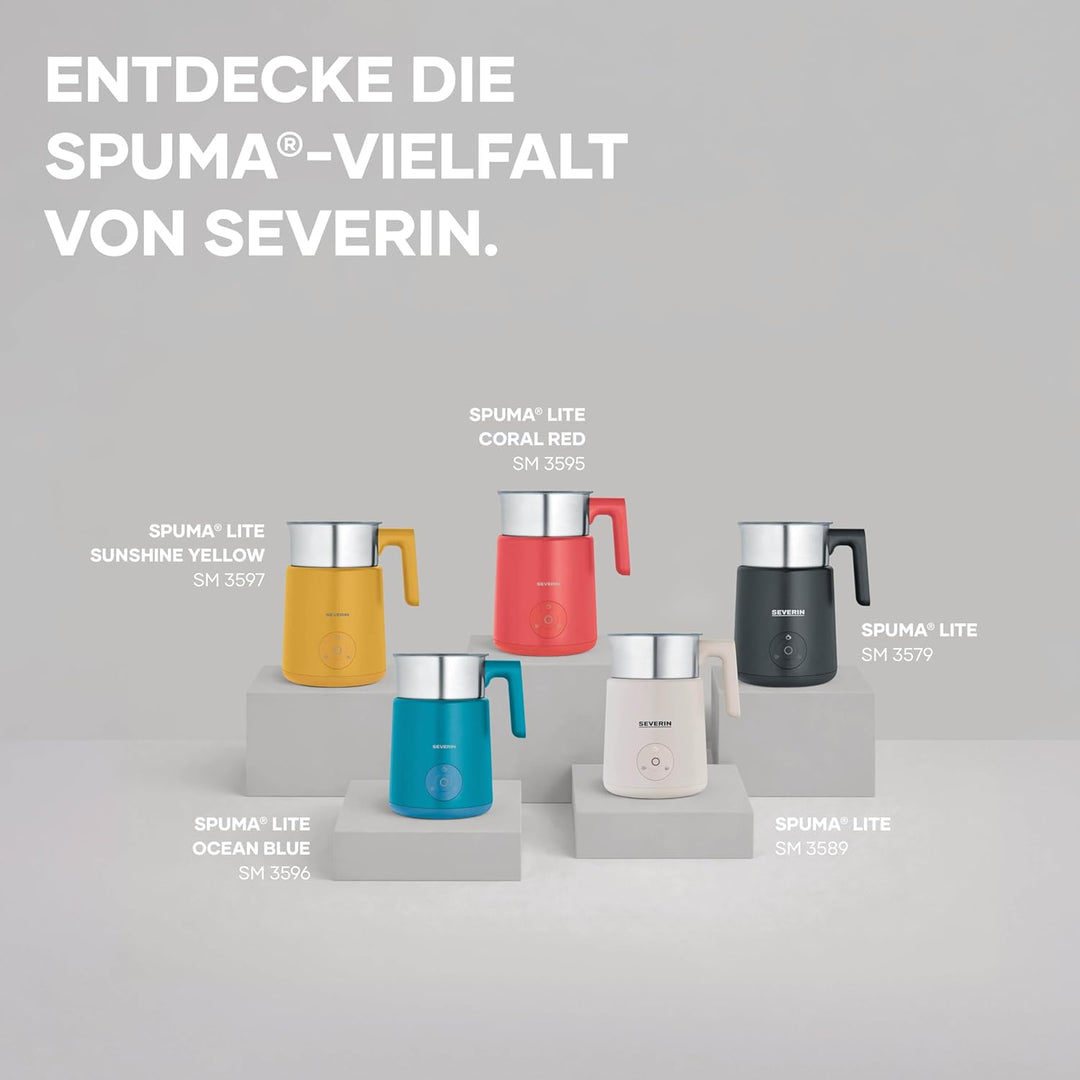 SEVERIN SPUMA Lite Design Induktions-Milchaufschäumer, elektrischer Milchschäumer mit Edelstahl-Milc